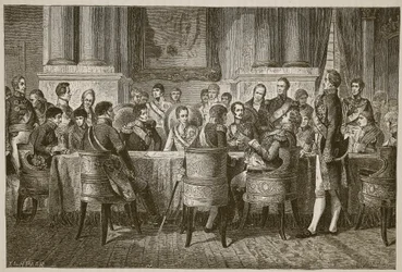 Le Congrès de Vienne (illustration de Cassells Illustrated History of England)