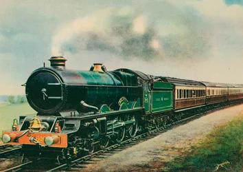 Le "Cornish Riviera Express," tiré par le "King George V," Great Western Railway