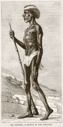 Le Djangal, un sauvage du Sirgouja, illustration de Cassells Illustrated History of England