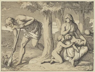 Le Destin du Travail, après La Chute (gravure)