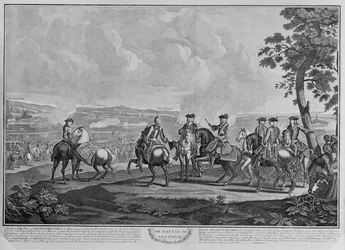Le duc de Marlborough (1650-1722) et son état-major à la bataille de Blenheim le 13 août 1704