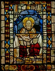 La fenêtre Est (Ew) représentant un panneau composite de la Trinité