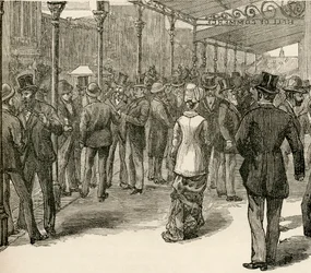 La Bourse au Hall of Commerce, Collins Street, Melbourne, de 