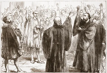 Les Genevois jurant leur renonciation au romanisme, illustration de L