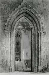Le Grand Hall Ouest menant au Grand Salon, ou Octogone, Fonthill Abbey, 1824