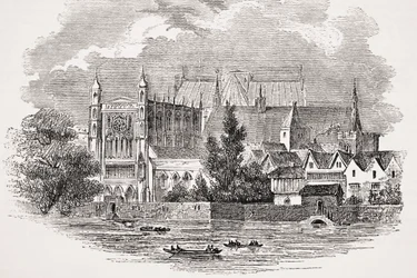 Les Chambres du Parlement depuis la rivière à l