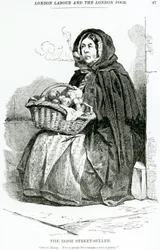 Le vendeur de rue irlandais, vers 1840