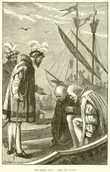 Le roi rend visite à Vasco de Gama