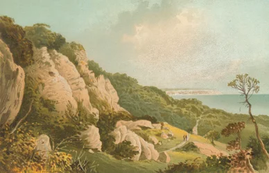 Le Glissement de terrain près de Ventnor--Île de Wight