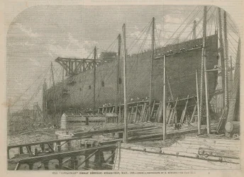 Le navire à vapeur Leviathan (Great Eastern), mai 1856