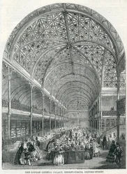 Le Crystal Palace de Londres, Regent Circus, Oxford Street, 1858