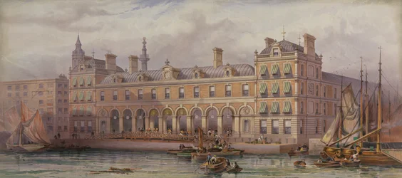 Le marché aux poissons de Londres à Billingsgate, 20 juillet 1877