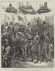 Le défilé du Lord Maire, certains des principaux personnages de la procession (gravure)