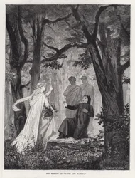 La Rencontre de "Dante et Mathilde" (gravure)