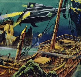 Le Nautilus est passé au-dessus des carcasses naufragées de deux galions français