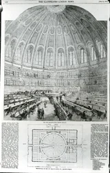 La nouvelle salle de lecture, British Museum, publiée dans The Illustrated London News, 9 mai 1857