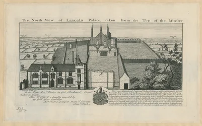 Vue nord du palais de Lincoln, prise du sommet de la cathédrale