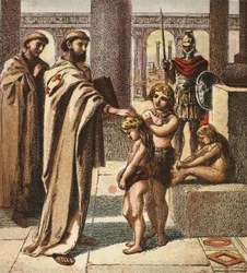 Le Pape et les Enfants Saxons, pub. 1890