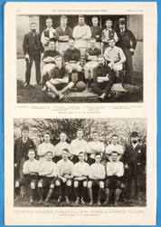 Les Ravensbourne et les Connaught, équipes de football présentées dans The Illustrated Sporting and Dramatic News, 13 février 1892