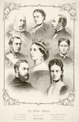 La famille royale de la reine Victoria, tiré de « The National and Domestic History of England » de William Hickman Smith Aubrey (1858-1916), publié à Londres, vers 1890