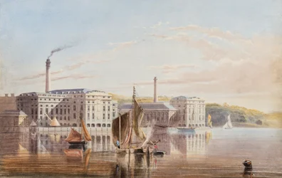 Le Royal William Victualling Yard, Stonehouse, vers 1840