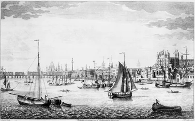 La vue sud-est de Londres