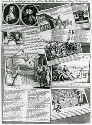 Le Méli-mélo de la scène représentant le goût poli de la ville et les mérites incomparables du poète G., Polly Peachum et le capitaine Macheath, c.1728