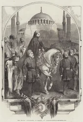 Le sultan se rendant à la mosquée, à Constantinople