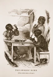 La maison des ramoneurs, illustration de London Labour and London Poor par Henry Mayhew, pub. 1862
