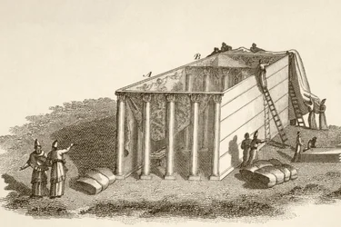 Le Tabernacle dans le désert découvert (lithographie)