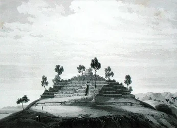 Le temple de Boro Bodo dans le district de Boro à Kedu, de 