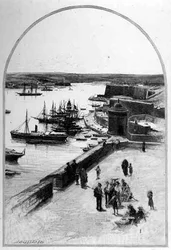 Le sommet du Grand Port, La Valette, Malte, tiré de 