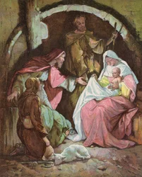 Les rois mages trouvant l