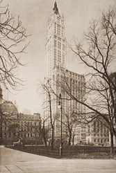 Le bâtiment Woolworth, New York, illustration de 