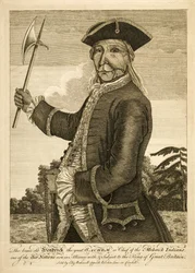 Le brave vieux Hendrick le Grand Sachem ou Chef des Indiens Mohawks, pub. 1755