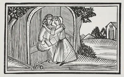 La mort de Guy, illustration de Chap-books du XVIIIe siècle par John Ashton, pub. 1882