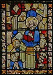 La fenêtre est représentant Saint Pierre prêchant