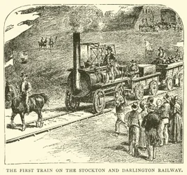 Le premier train sur le chemin de fer de Stockton et Darlington