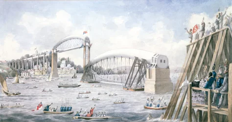 Le flottement de la dernière travée du pont Royal Albert, Saltash