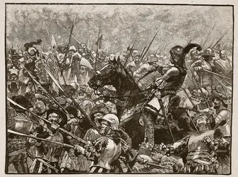 La dernière résistance de Schwarz et de ses Allemands, illustration de Cassells Illustrated History of England