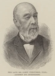 Le défunt M. James Fergusson, FRS, architecte et archéologue (gravure)
