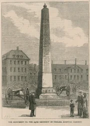 Le monument au 24e Régiment dans les jardins de l