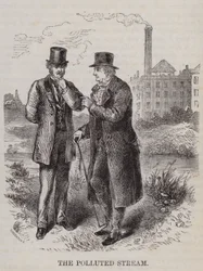 Le ruisseau pollué - fermier contre industriel