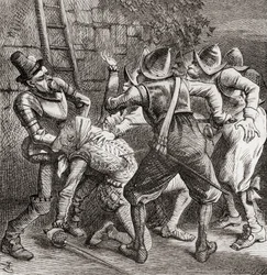 The rest of the rascals jumped on him and Burked him", illustration d