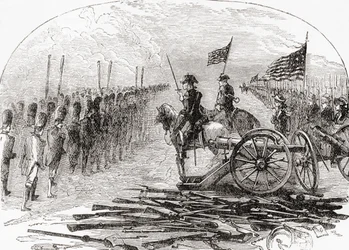 La reddition du général Burgoyne après la deuxième bataille de Saratoga
