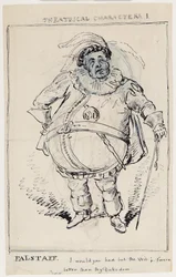 Personnages théâtraux 1: Falstaff, vers 1825