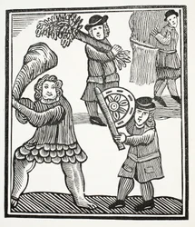 Thomas Hickathrift, illustration de Chap-books du XVIIIe siècle par John Ashton, pub. 1882