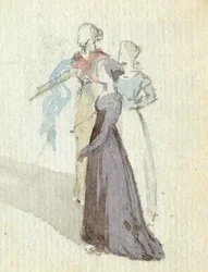 Trois femmes, vers 1825