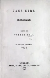 Page de titre de la première édition de Jane Eyre par Charlotte Brontë, 1847