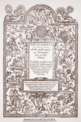 Page de titre de la première traduction des Éléments d
